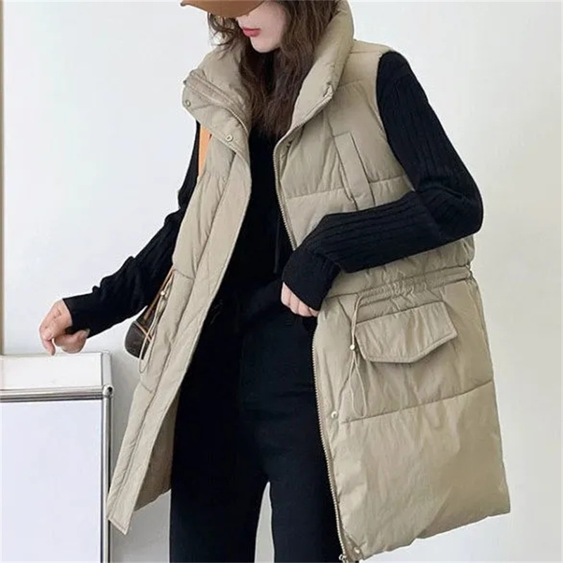 2025 New Women's Medium-length - Puffer Vest Fashion Women reseña y precio