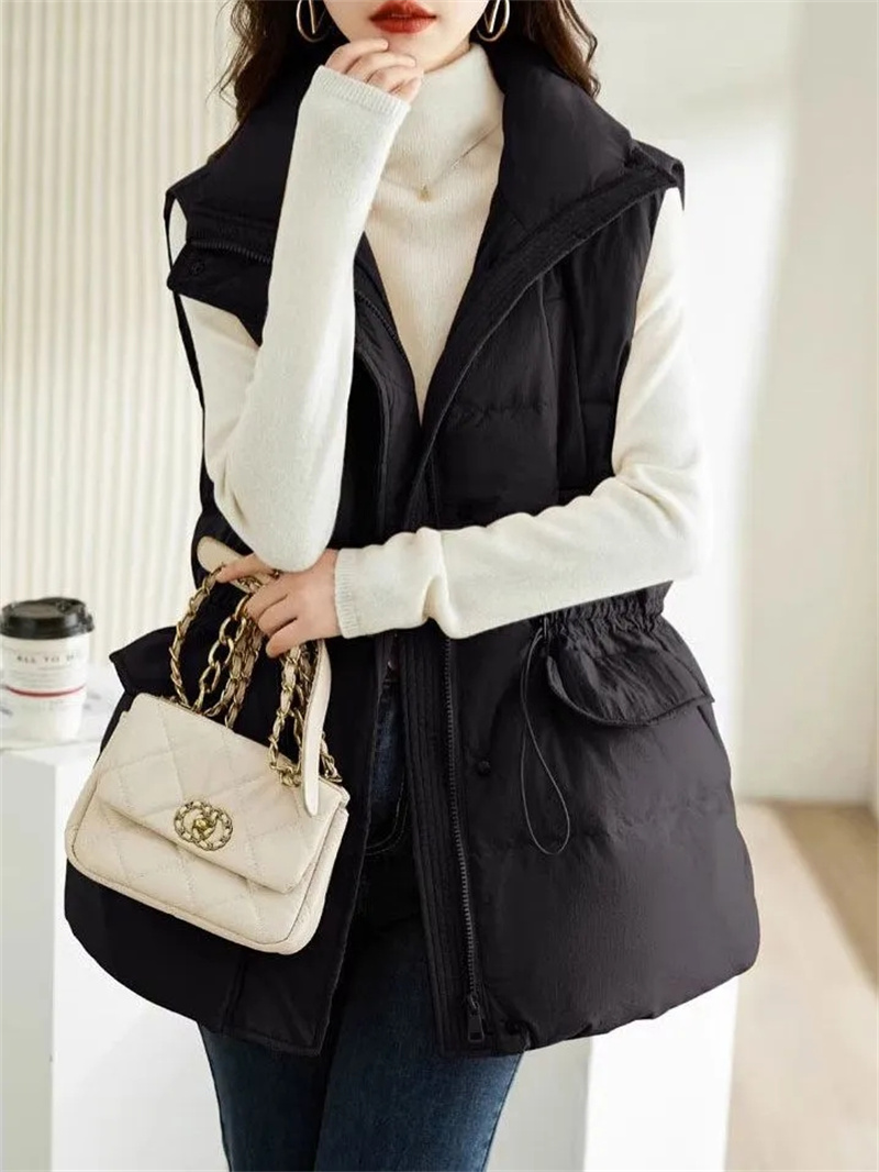 2025 New Women's Medium-length - Puffer Vest Fashion Women reseña y precio