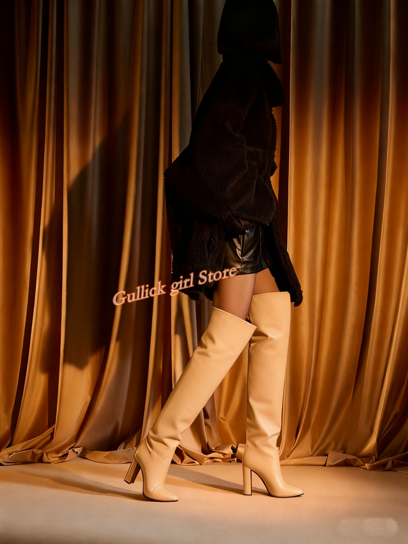 Over The Knee Boots Block Heel - Women'S Fashion Winter 2026 reseña y precio