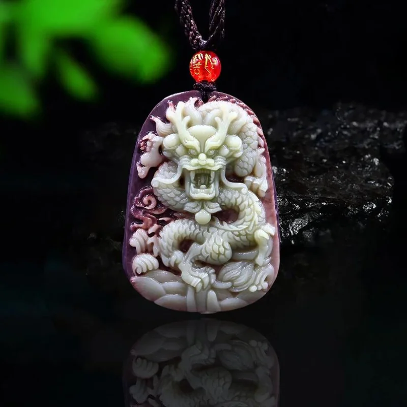 Purple Robe Jade Dragon Pendan - Women Fashion Jewellery reseña y precio