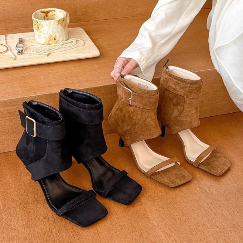 Retro Summer New Square Toe Op - Women'S Fashion Boots reseña y precio