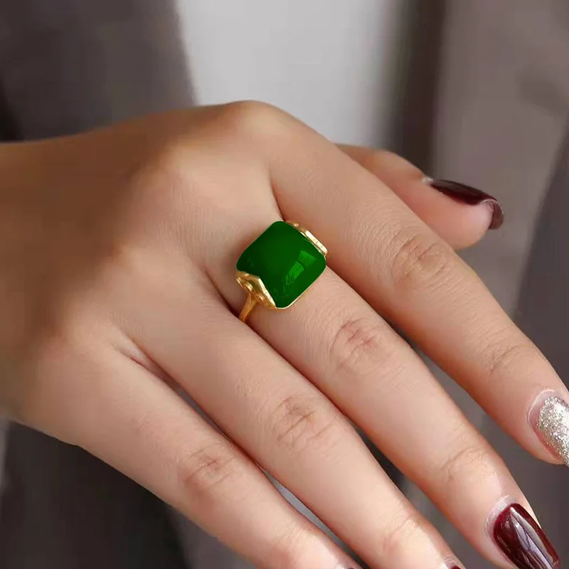 Natural Hetian Jade Ring Fashi - Women Fashion Jewellery reseña y precio