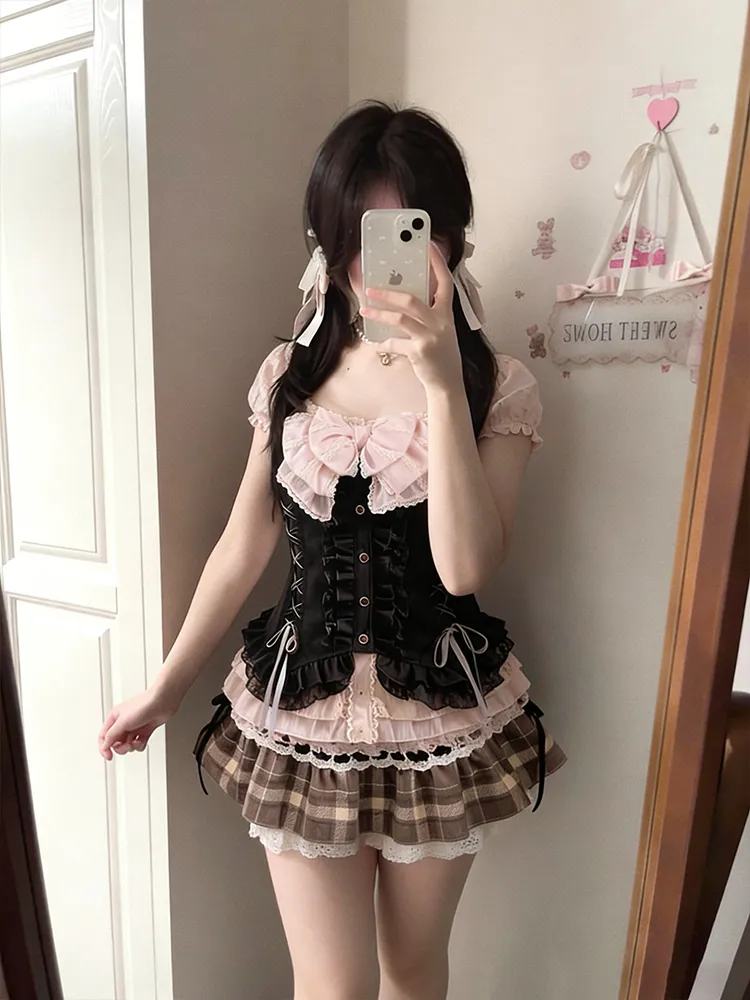 Japanese Sweet Three Piece Set - Lace Trim Cami reseña y precio